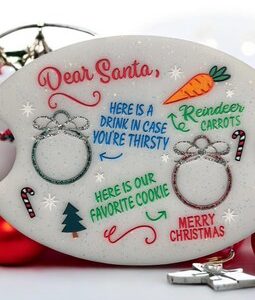 Christmas Santa and Reindeer treat tray made from resin