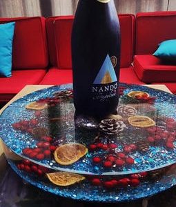 Epoxy Resin Christmas Tray, Holiday Home Decor