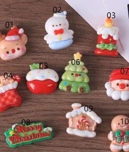Resin Christmas tree and Santa Claus for Christmas Decor Accessories DIY Handmade Crafts