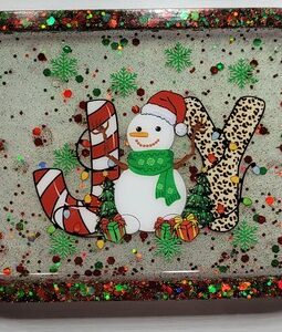 Custom Epoxy Resin Christmas Tray