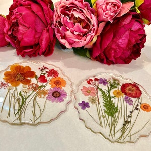 Real flower coasters