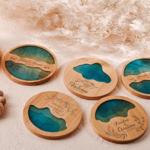 Personalized wooden drink coasters,ideal for holiday parties and weddingparties,Christmas gifts,unique gifts,gifts for her,anniversary gifts