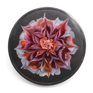Floral Resin Coasters: Red & Pink 3D Epoxy Drinkware, Handmade